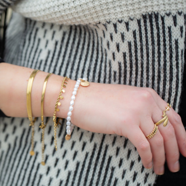 Beadle Gouden stalen armbanden
