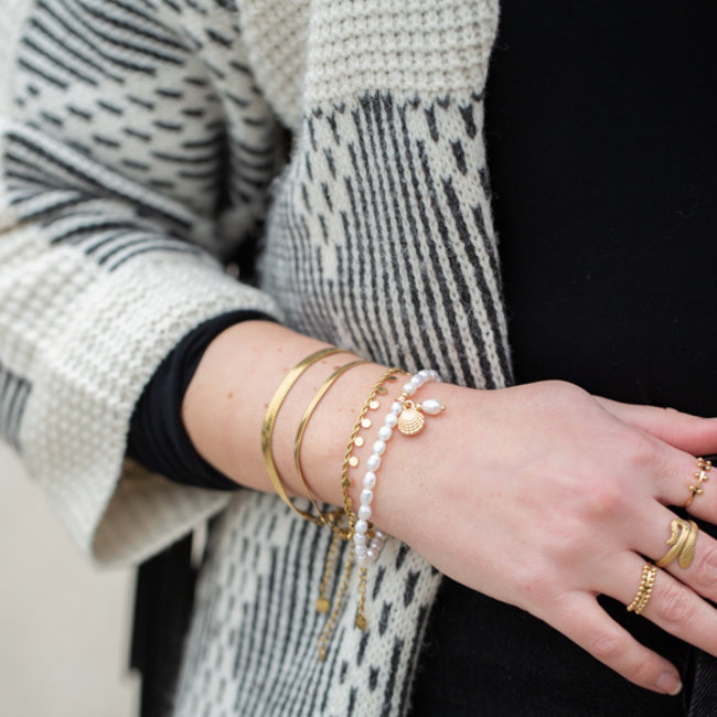 Beadle Gouden stalen armbanden