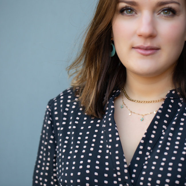 Day & Eve  Goud schakelketting of turquoise ketting