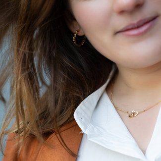 Day & Eve  Ketting goud verbonden hart