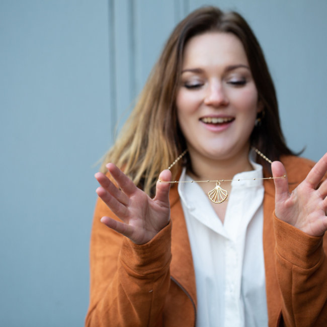 Biba Goud ketting schelp