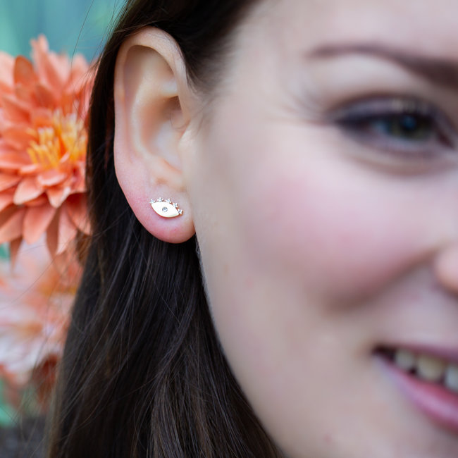 Day & Eve  Goud oorbellen oog