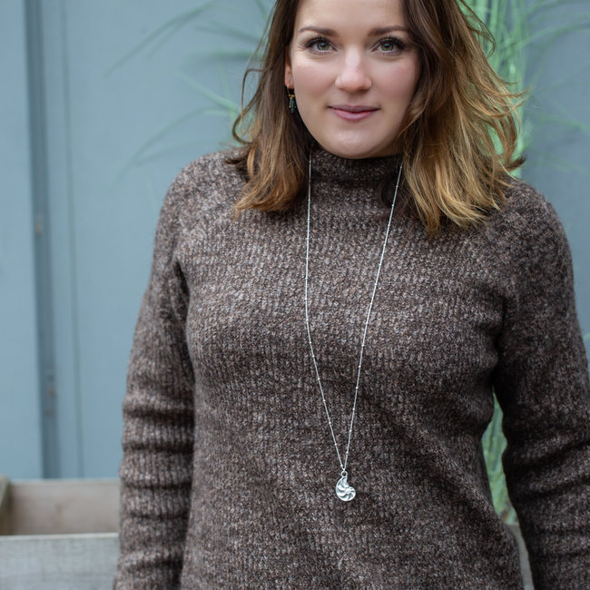 Biba Zilver ketting met schelp