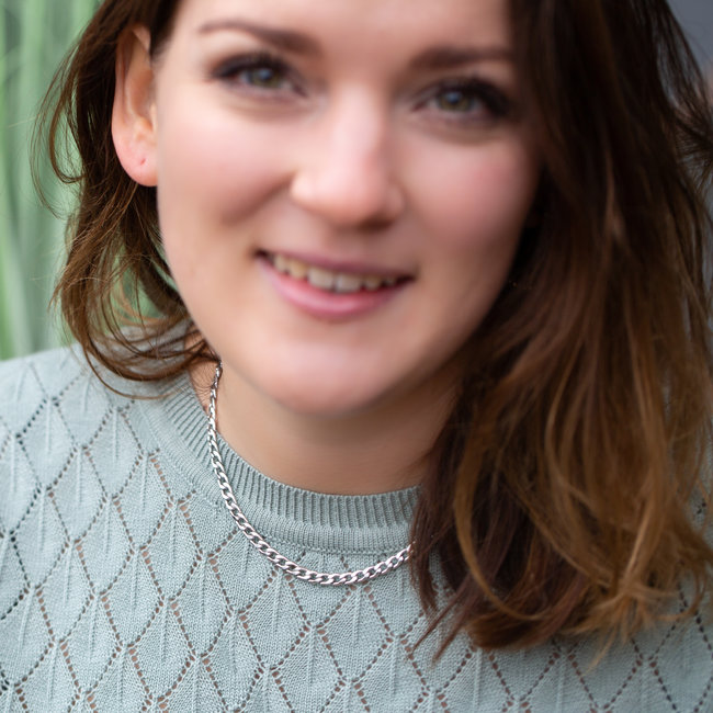 Day & Eve  Zilver schakelketting