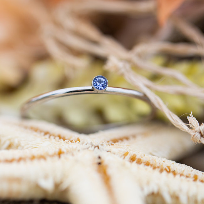 IXXXI Vulring 1mm crystal zilver light saffire