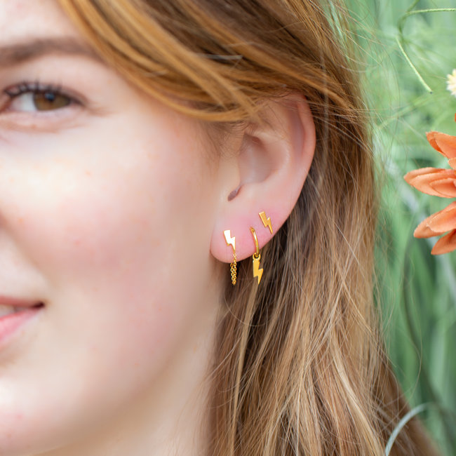 Hoops Symbols Lightning Gold