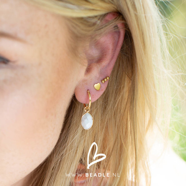 KARMA Goud oorbellen met hartjes