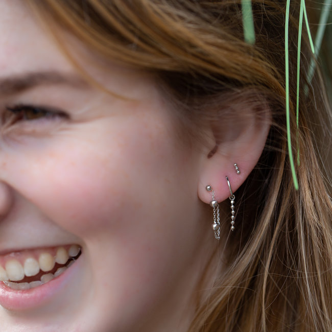 KARMA Hoops Symbols Tiny Dots Chain - Silver 925