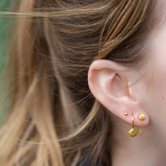 KARMA Hoops Symbols Shell Goldplated