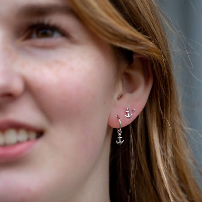 KARMA Hoops Symbols Anchor - Silver 925