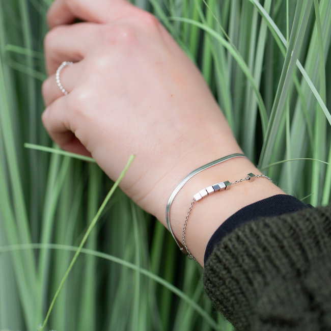 ZAG  Bijoux Zag bijoux zilver platte schakelarmband