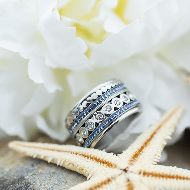 Complete ixxxi ring zilver saffier