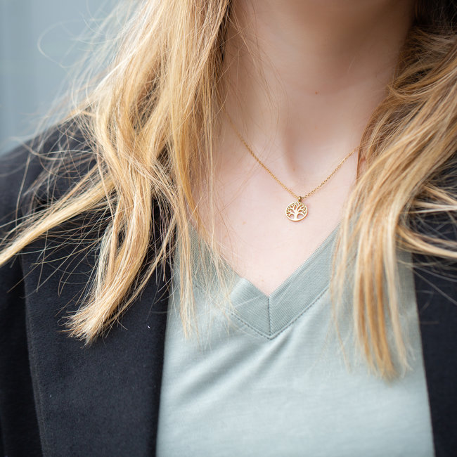 Levensboom ketting goud