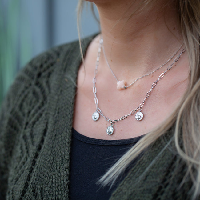 Day & Eve  Ketting met schakels en muntjes