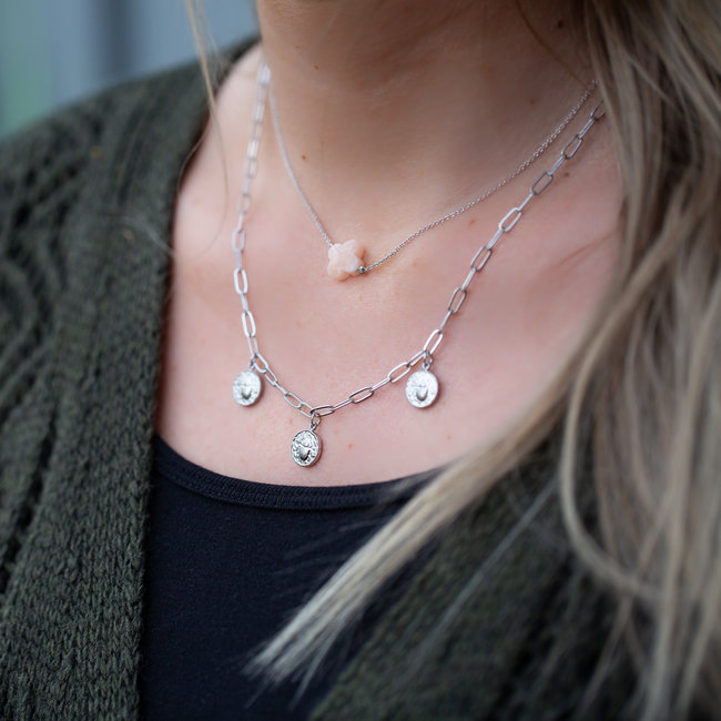 Day & Eve  Ketting met schakels en muntjes