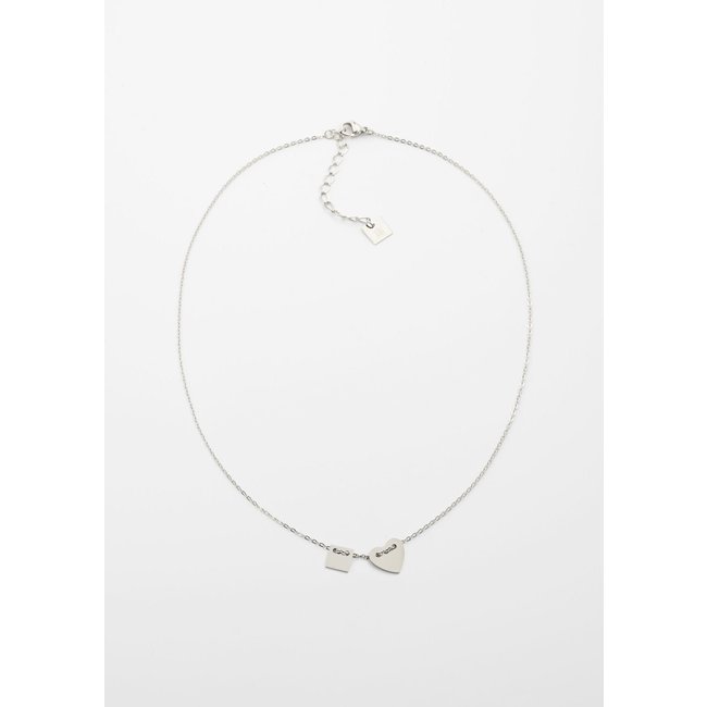 ZAG  Bijoux zilveren ketting met hartje