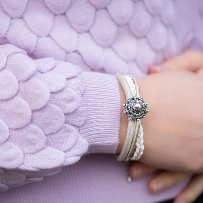 Zeeuws Creme beige zeeuwse knop armband