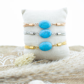 IXXXI Armband met turquoise steen