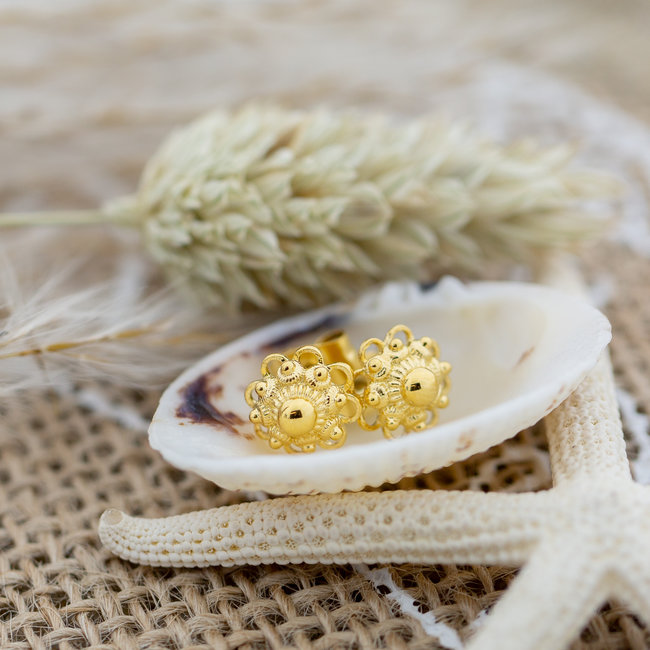 IXXXI Zeeuwse knop Staal oorbellen goud