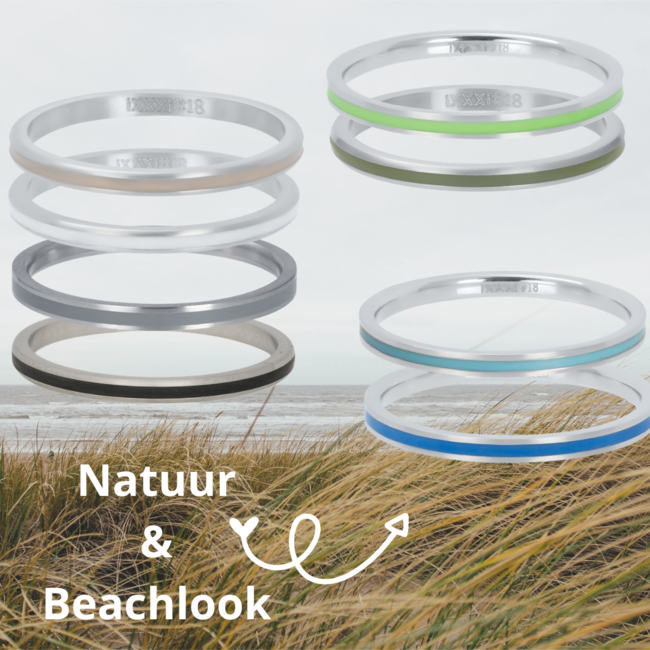 Line turquoise, zwart, grijs , wit, blauw en groen