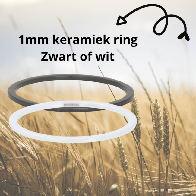 Vulring keramiek zwart of wit 1mm