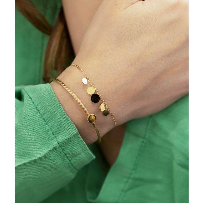 ZAG  Bijoux armband goud muntjes