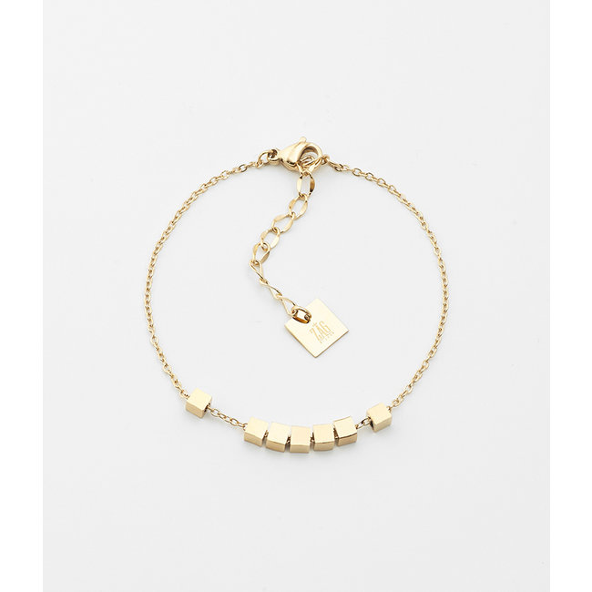 ZAG  Bijoux ZAG Bijoux armband goud met blokjes