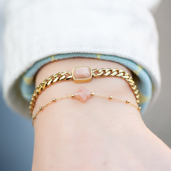 ZAG  Bijoux Goud armbandje klaver nude