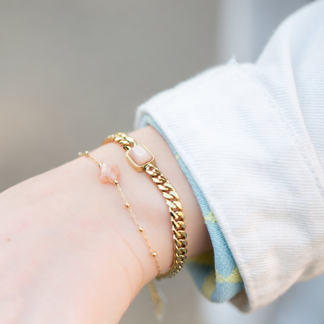 ZAG  Bijoux Goud armbandje klaver nude