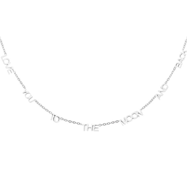 Beadle Ketting zilver "Love you to the moon and back"