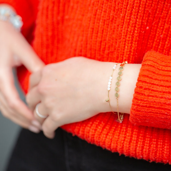 ZAG  Bijoux Goud armband met meerdere muntjes