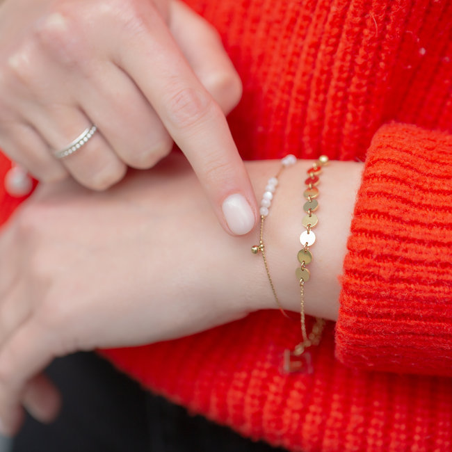 ZAG  Bijoux Goud armband met meerdere muntjes