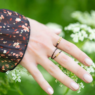 Charmins Fijne zwarte ringen bolletjes of zigzag