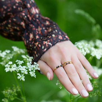 Charmins Fijne goud ringen bolletjes of zigzag