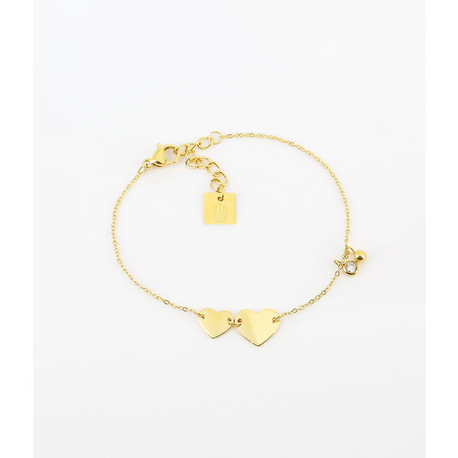 ZAG  Bijoux Goud armband dubbel hart