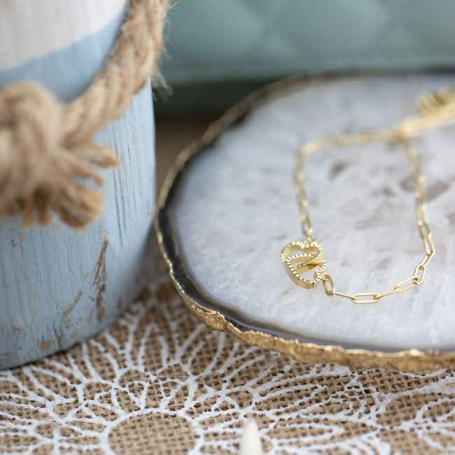 ZAG  Bijoux Gouden ketting verbonden hartjes