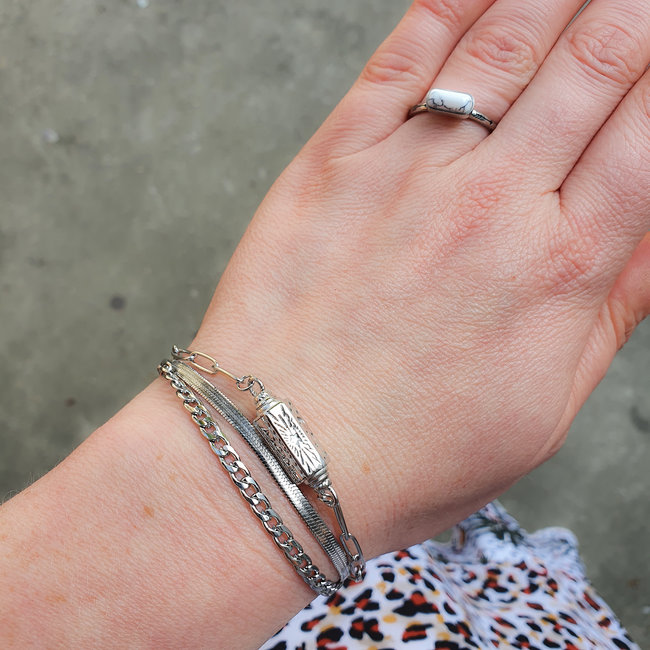 Armband Maan Sterren Hanger Zilver