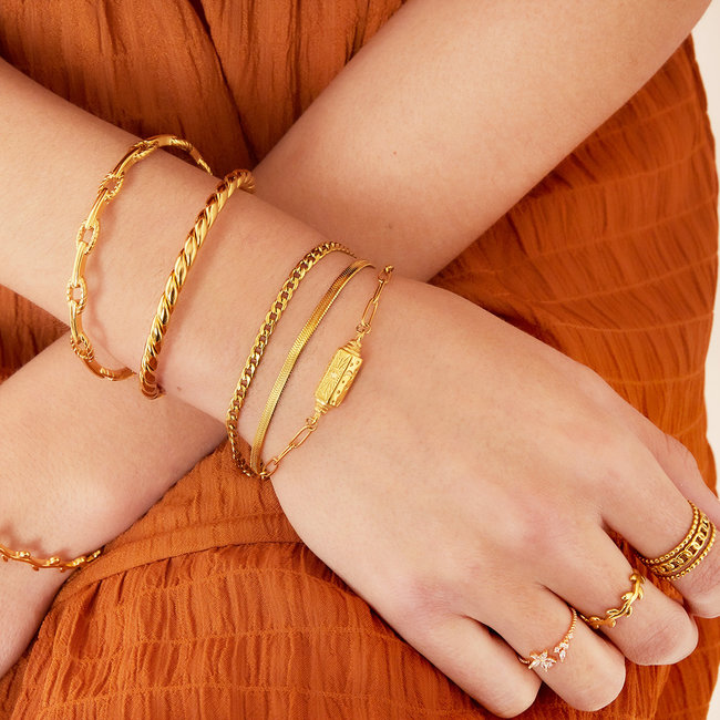 Gouden driedubbele armband