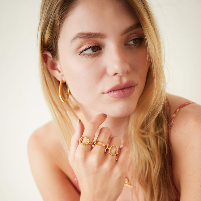 Beadle Zilveren stalen ringen