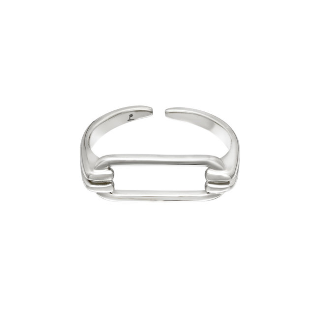 Zilveren stalen ringen