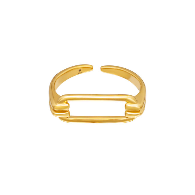 Goudkleurige stalen ringen