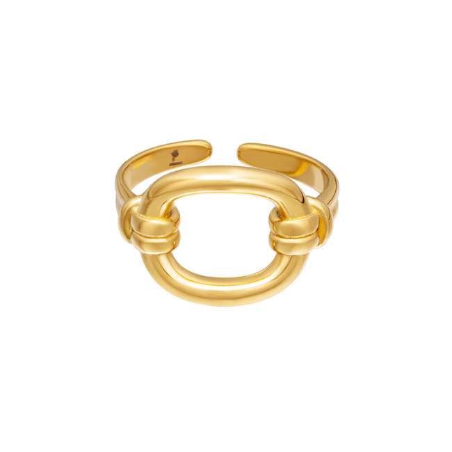 Goudkleurige stalen ringen