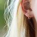 KARMA Echt zilver goldplated oorbellen ongelijk met zirconia