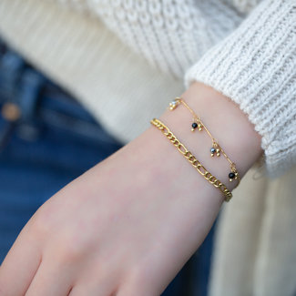 Day & Eve  Goud schakelarmband of bedels