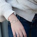 Day & Eve  Zilver schakelarmband  twee verbonden ringen