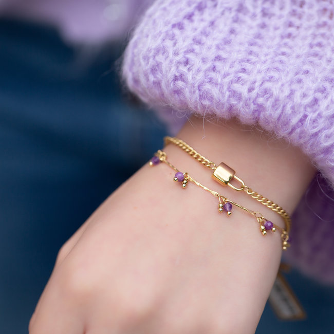 Day & Eve  Gouden armband met slot