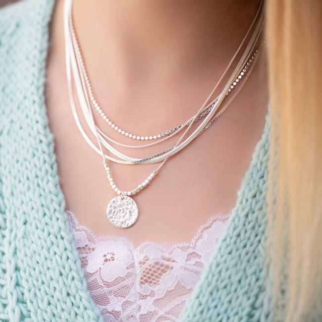Biba Layerketting met zilver munt