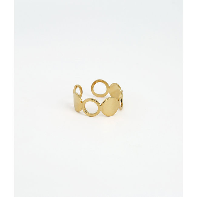 ZAG  Bijoux Gouden ringen met cirkels of natuursteen
