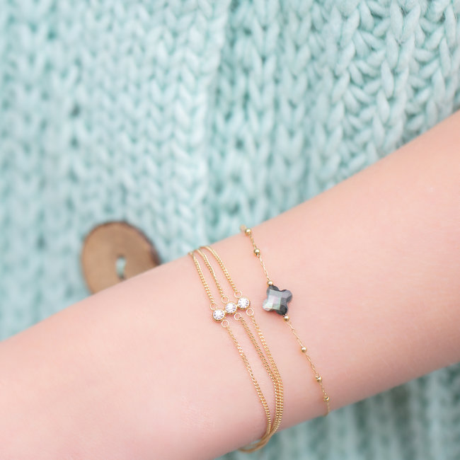 Armband met schelp klaver