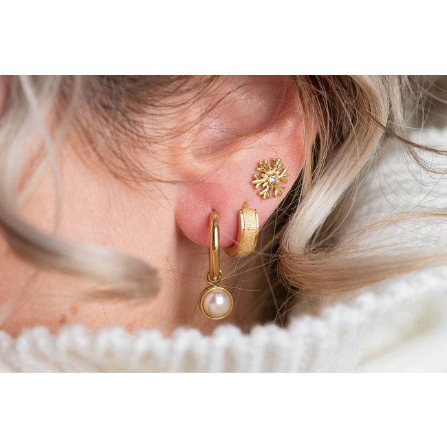 IXXXI Oorbellen sandblasted in goud, zilver, zwart of rosegoud